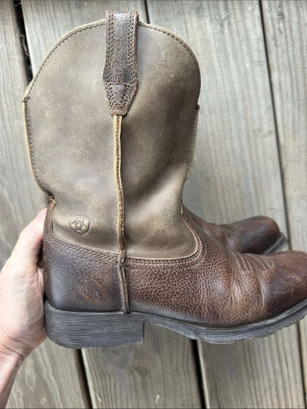 Ariat Rambler Leather Cowboy Boots Big Kids 1.5